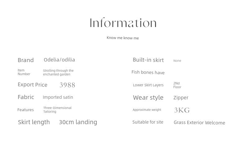 odelia "Mysterious Garden" 2025 New arrival Light Weddings Bride Gauze French Satin Minimalist Light