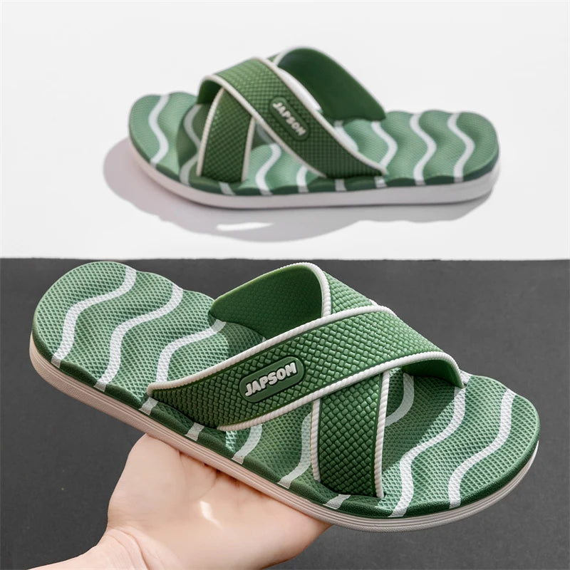 Couple Style Men's and Women's New Summer Beach Shoes Lightweight Flip-Flops Non-Slip Large Size Slippers Thick-Soled Anti-Odor