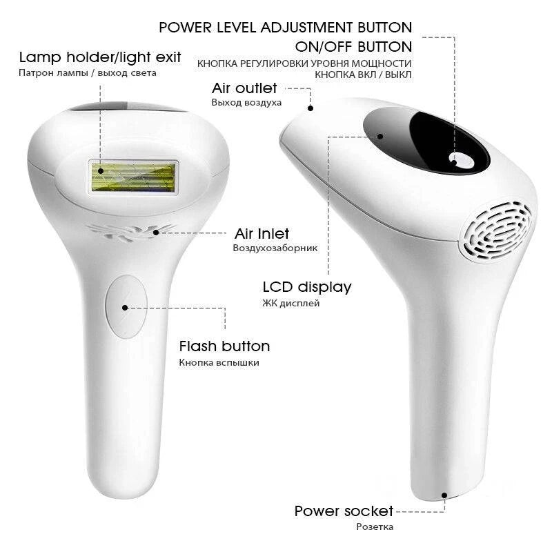 10  Beauty Care IPL Hair Removal Device 990000 Flashes Painless Permanent for Women Face Body Bikini LED Display Home Use