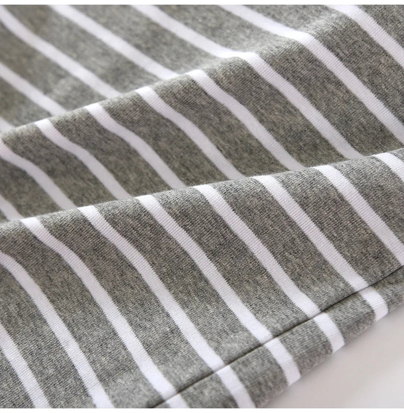 One Piece Pajamas Tops For Women New Fashion Striped Sleeveless Summer Sleepwear Shirt Slim Cotton Chest Pad Sleep T-Shirts