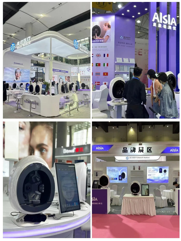Q1 Pro Intelligent 3D Magic Skin Analyzer Mirror UV Wood Lamp Facial Skin Detection Scanner for Beauty Skin Analysis