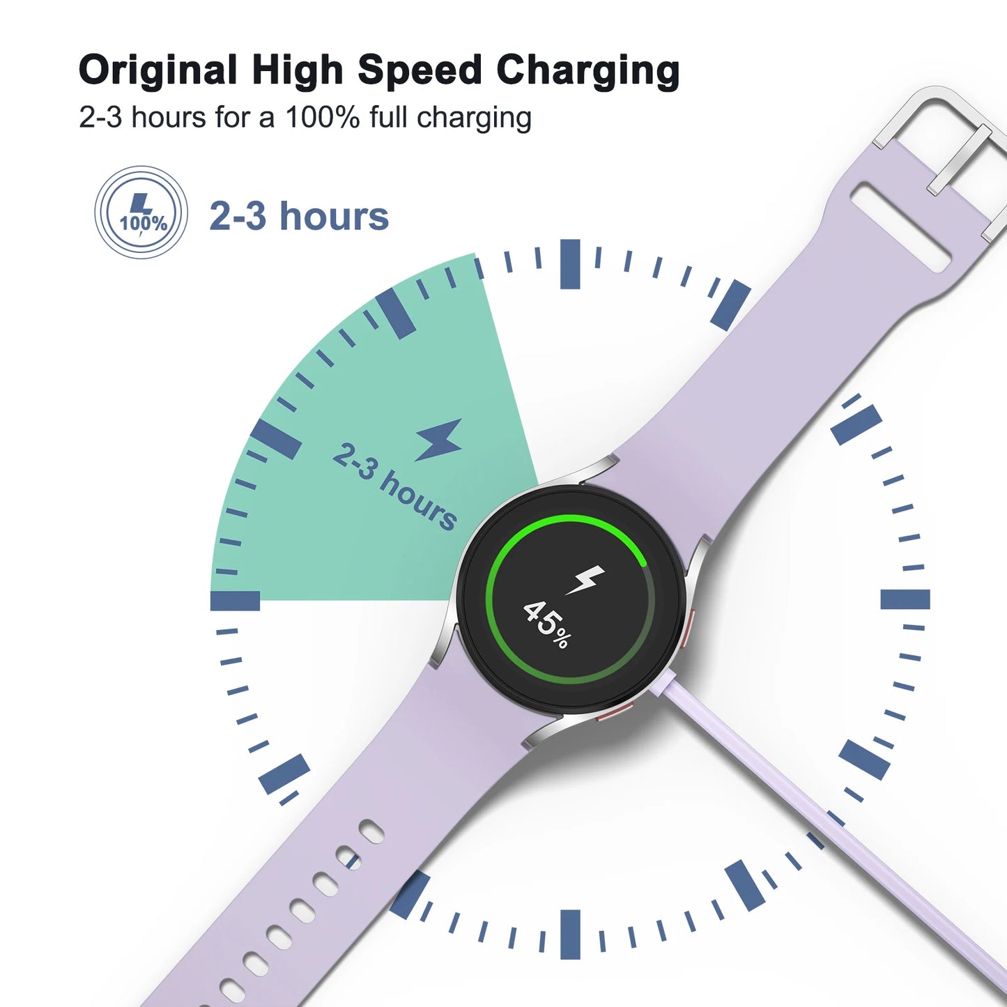 USB Watch Charger For Samsung Galaxy Watch 7 6 5 4 40mm Charging Dock For Galaxy Watch 3 41mm 45mm/Watch 5 Pro 45mm Active 1 2