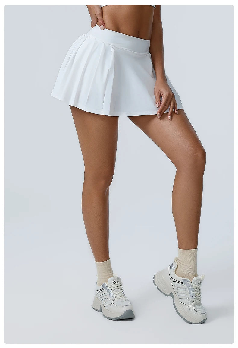 Women Shorts Sports Skirt High Waist Golf Tennis Skirts Gym Fitness Training Running Yoga Skirt Athletic Workout Outdoors Skort