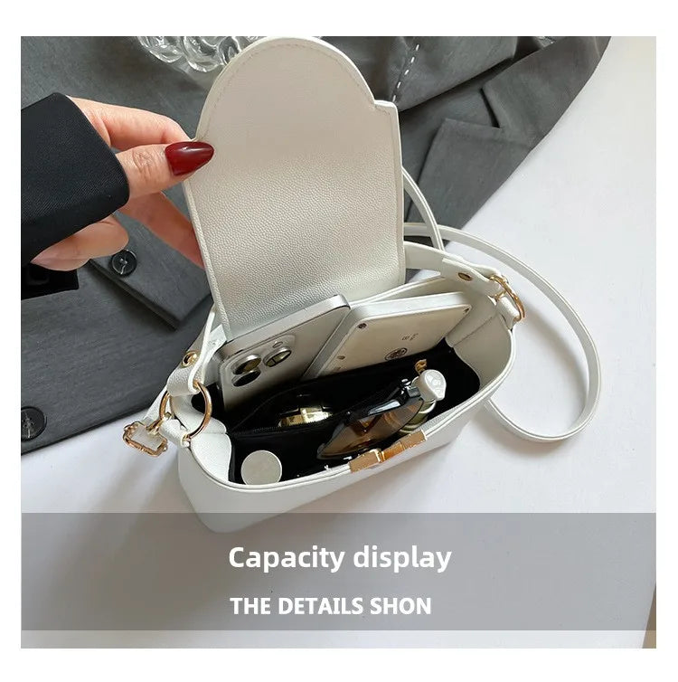Luxury Women's Tote Bag, Chic V Shaped Stylish Pu Leather Bucket Bag, Top Cover Handbag Women Shoulder Crossbody Bag for Woman