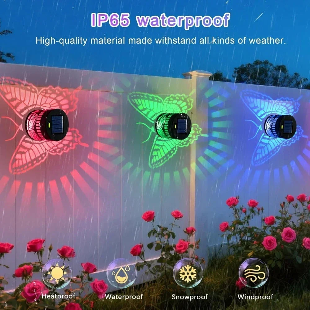 Solar Mandala Wall Lamp Outdoor LED Waterproof Fence Lamp for Garden Lawn Estate Porch Corridor Courtyard Decoration Wall Light