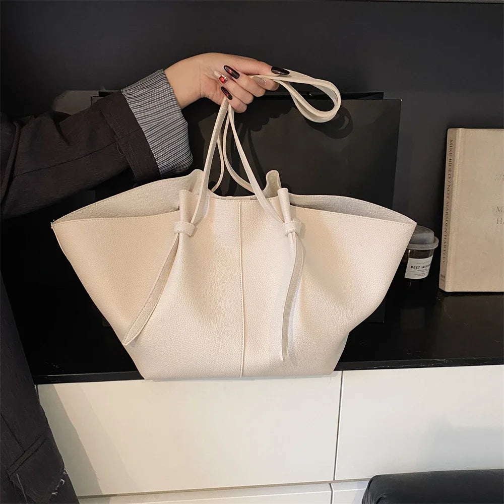 Branded Designer Shoulder Tote Bags For Women Soft PU Leather 2-IN-1 Big Capacity Shopper Tote Set 2026 Luxury Designer Handbags