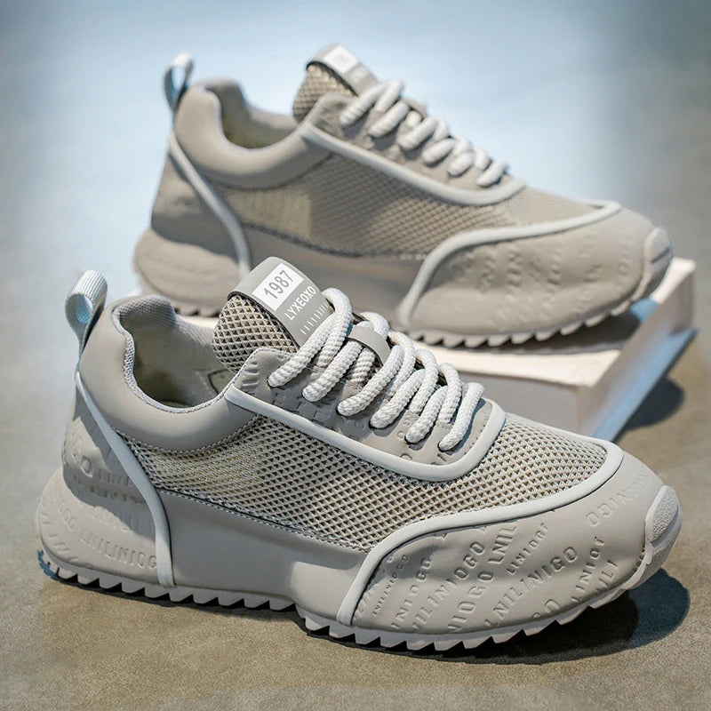 Chunky Sneakers Men Designer Cover Bottom Board Shoes Fashion Casual Leather Fabric Breathable Increased Internal Platform Shoes