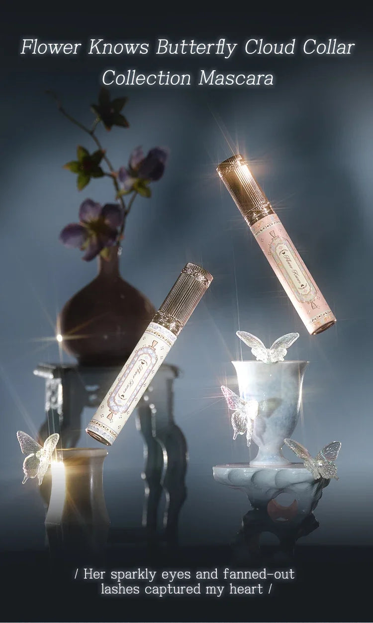 Flower Knows Mascara Eyeliner Butterfly Cloud Collection Long-lasting Waterproof Lash-Lengthening Non-Smudge Fine Natural