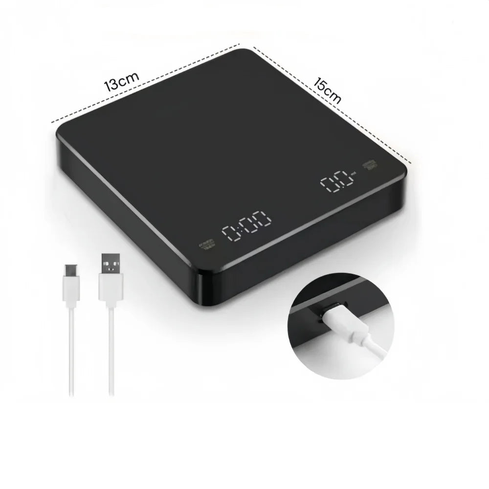 Household Electronic Kitchen Scale, High-precision Digital Coffee Scale with Timer, Small Platform Scale for Baking Food, Portab