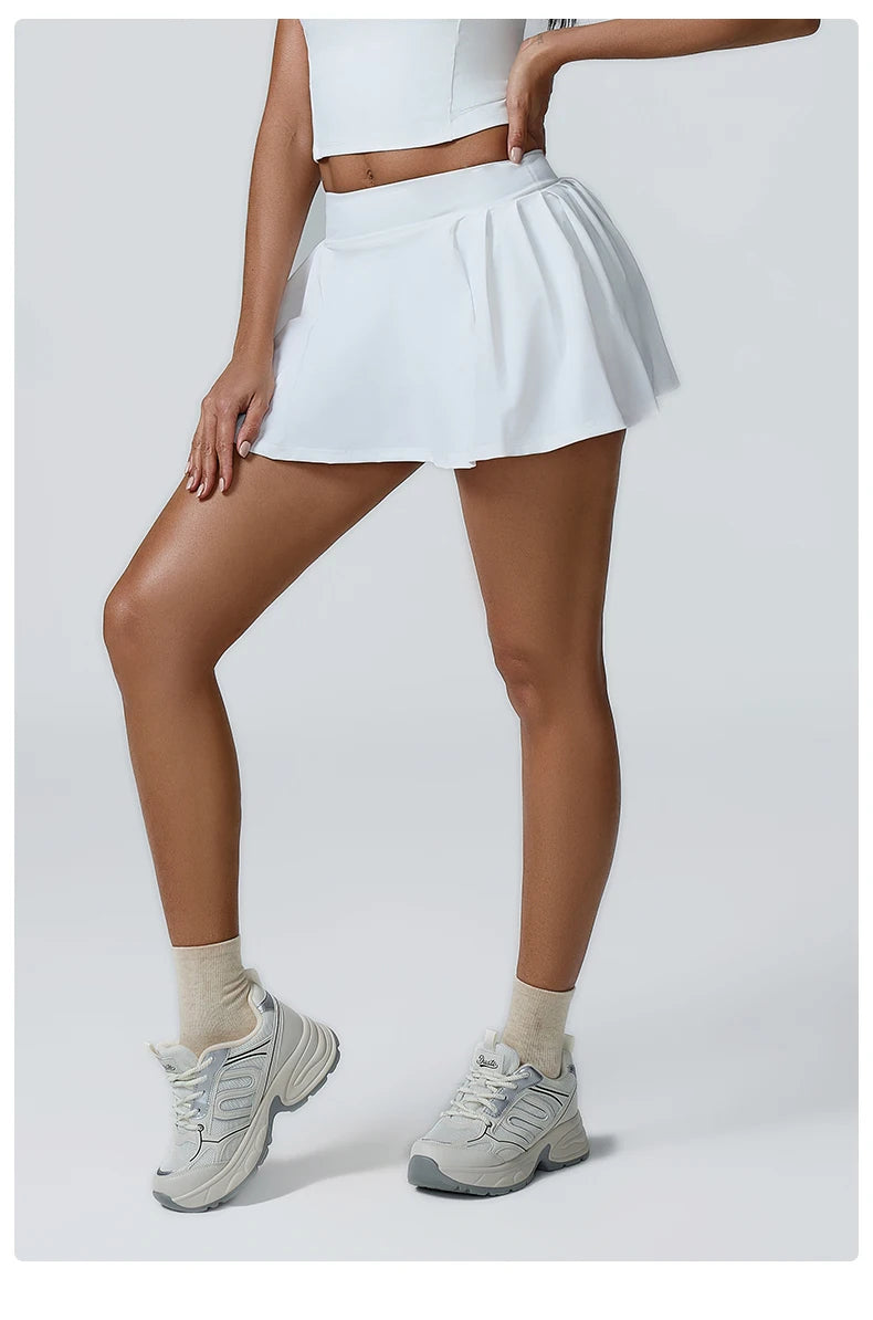 Women Shorts Sports Skirt High Waist Golf Tennis Skirts Gym Fitness Training Running Yoga Skirt Athletic Workout Outdoors Skort