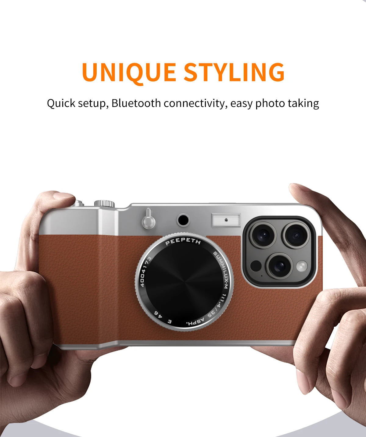 Retro Magnetic Multifunctional Camera Phone For 16 15 14 13 12 11 Pro Cosmetic Mirror Shockproof Cover