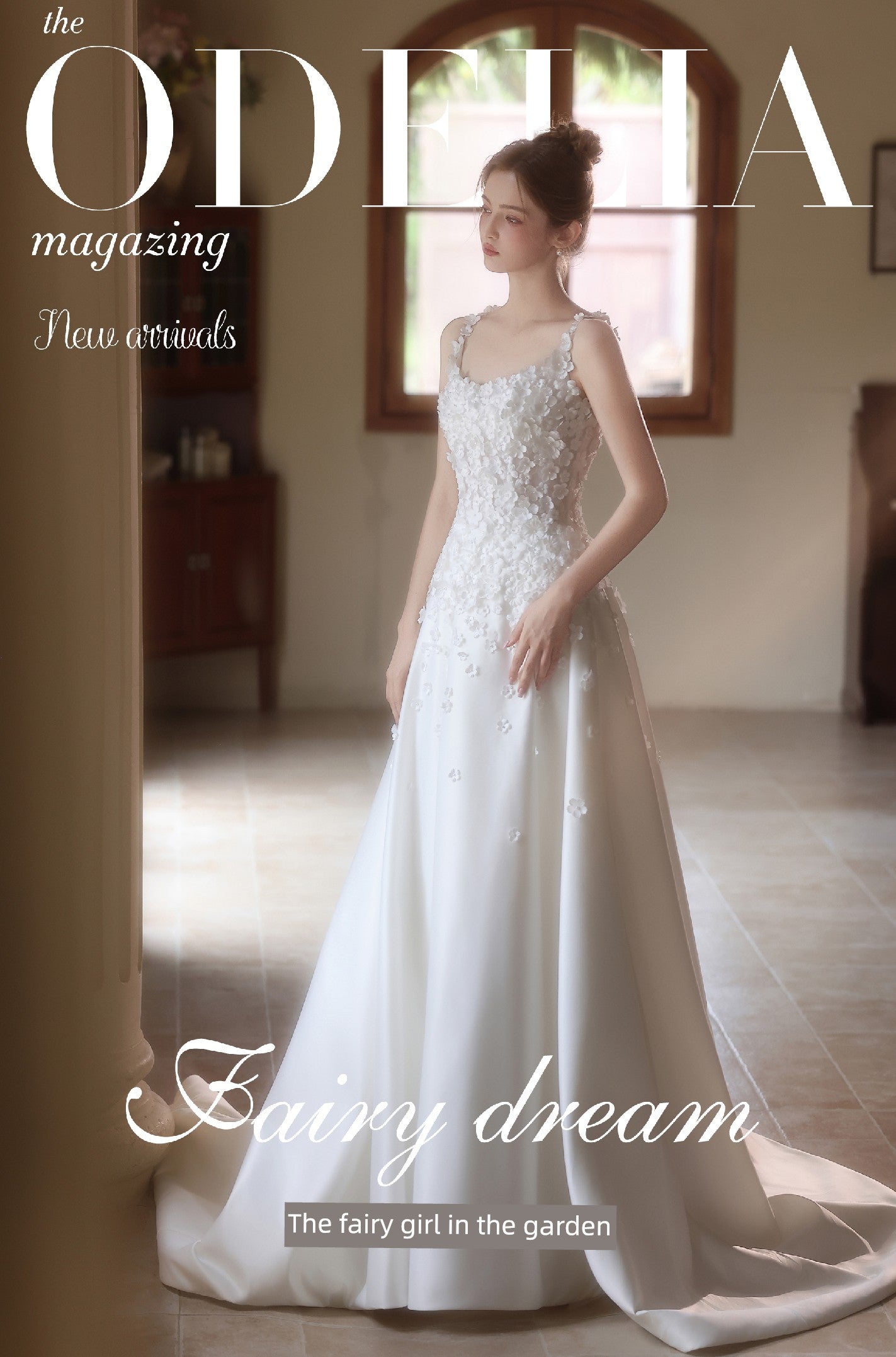 odelia "Mysterious Garden" 2025 New arrival Light Weddings Bride Gauze French Satin Minimalist Light