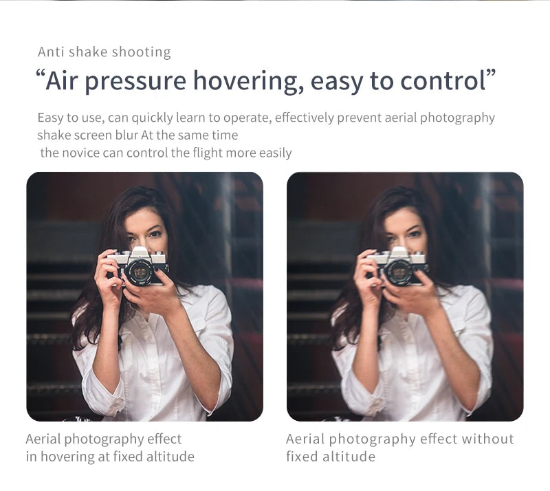 Mini Drone 4k HD Camera Aerial Aircraft Air Pressure Fixed Height Folding Pocket Remote Control Airplane Toys for Kids Gift