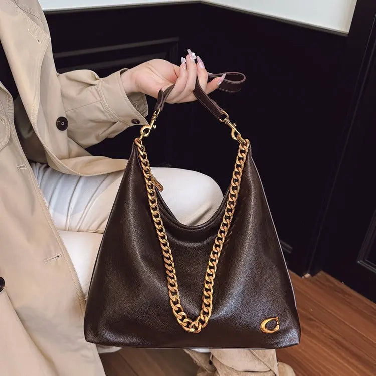 Luxury Brand Trendy Diaper Bag Stylish Leather Crossbody Handbag For Women Elegant Messenger Purse Minimalist Chic