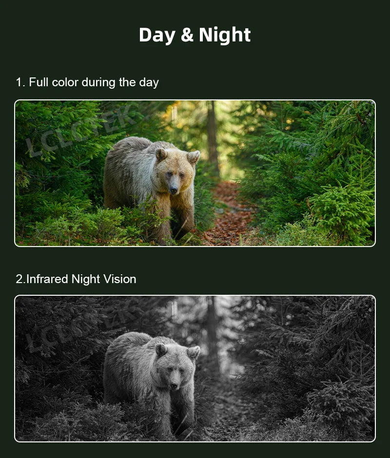 LCLCTEK 4MP 4G SIM Card Mobile App Trail Hunting Battery Powered Camera PIR Detection Outdoor IP66 Wireless Security CCTV Camera