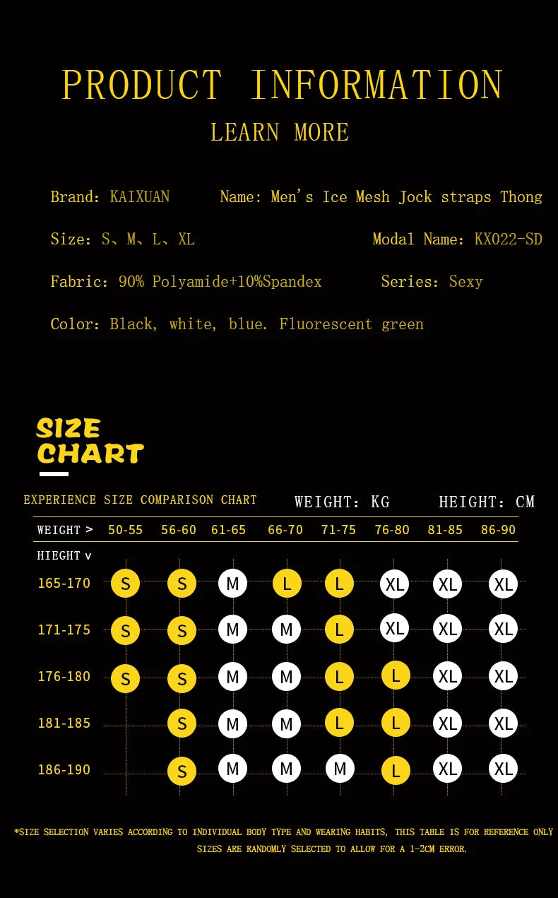 Kaixuan Jockstrap Gay Men Underwear Sexy String Tanga Hombre Cuecas Masculinas Cotton Breathable Thong Penis Pouch