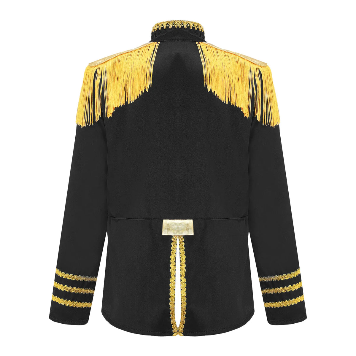 Kids Girls 60s Retro Hippie Rock Band Musician Costume Halloween Cosplay Carnival Party Circus Drummer Parade Tassel Jacket Coat