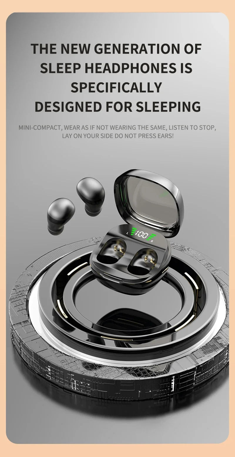 Mini Wireless Bluetooth 5.3 Headset Small Earbuds Sleep Sports Invisible Headphones HD HIFI Bass Sound Quality Earphones