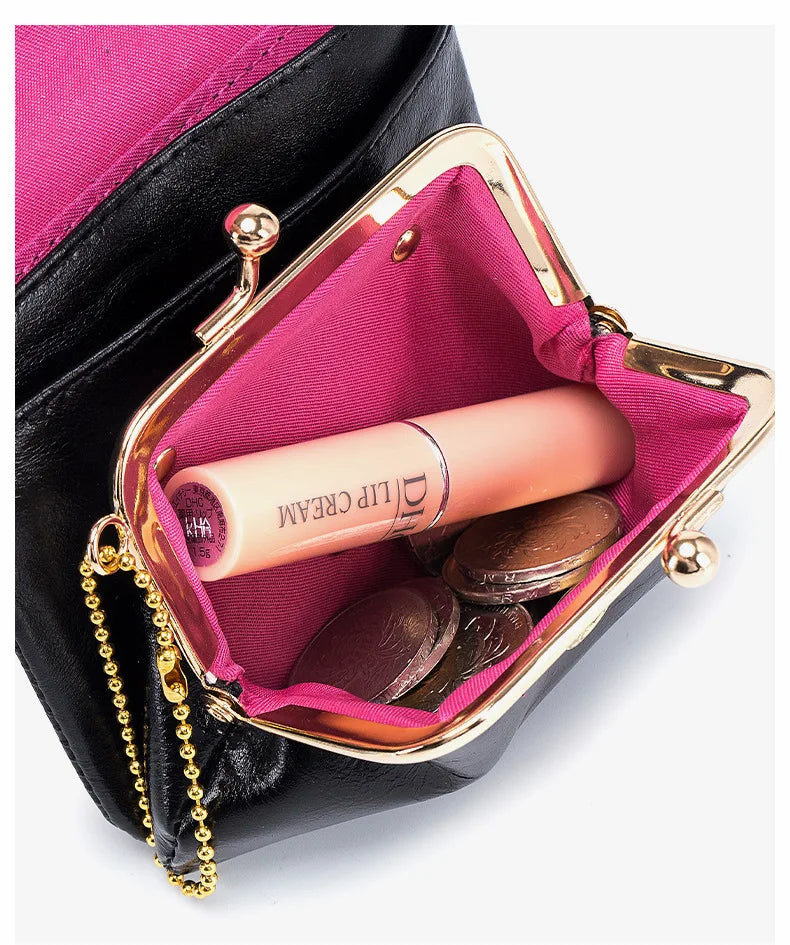 New Cowhide Wallets for Women Female Genuine Leather Purses Fashion Large Capacity Cute Wallet Money Bag Small Coin Card Holders