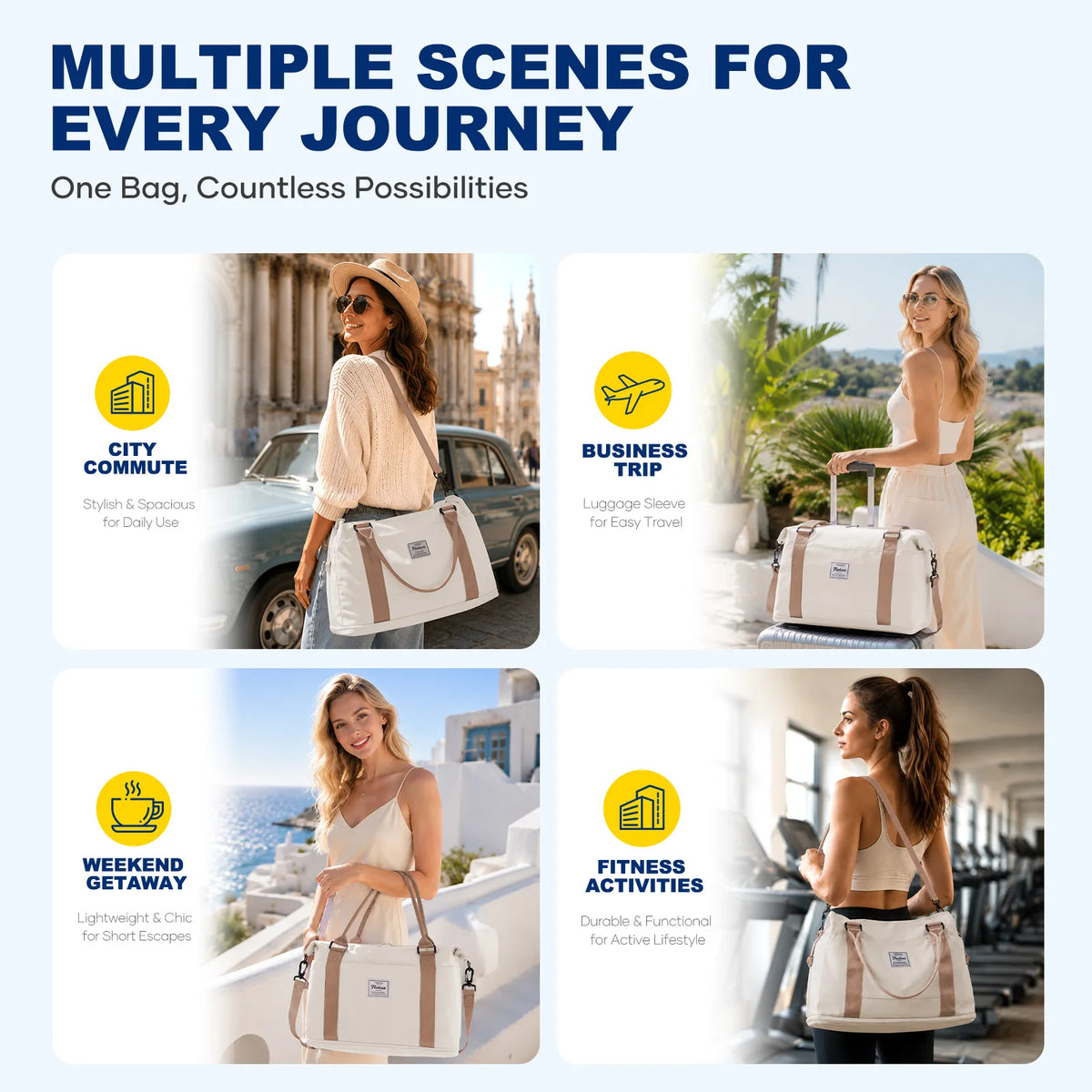 Weekend Bags for Women Travel Bag Ryanair Cabin Bag 40x30x20 Foldable Hand Luggage Travel Bag for Men Waterproof Gym Sports Bag