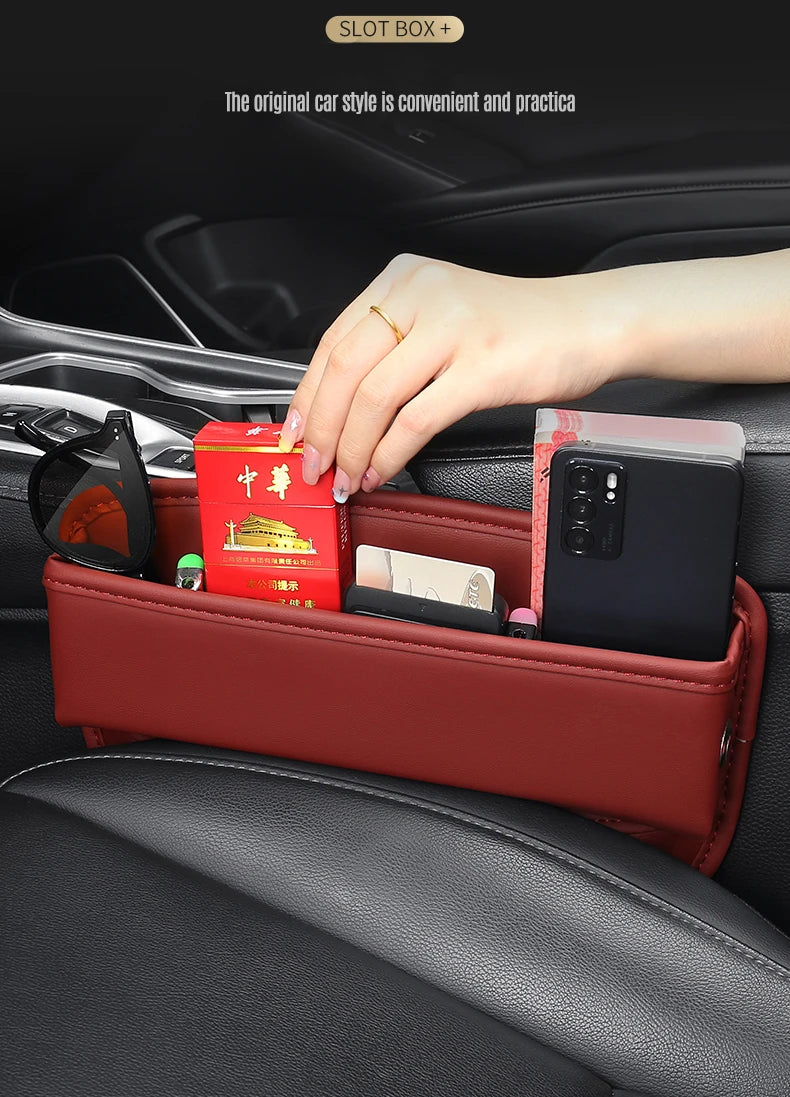 For Mazda BT50 BT-50 MX-5 RF Car Seat Gap Storage Box Key Card Phone Reserved Charging Cable Hole Sundries Organizer Accessories