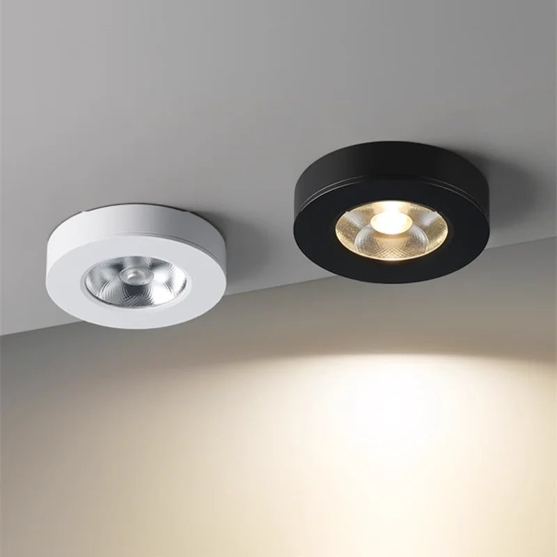 Surface Mounted Ultra-thin LED Downlight 110V-230V 7W9W12W15W18W20W CRI98 Anti-Glare Ceiling Lamp COB Spotlights Indoor Lighting