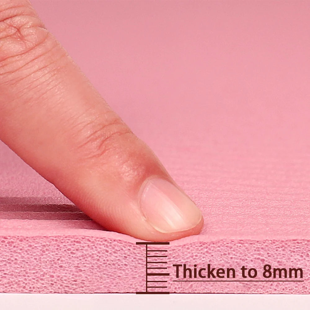 8mm NBR Yoga Mat for Beginners Anti-Slip Thickened Home Fitness Dance Sports Floor Mat Equipment