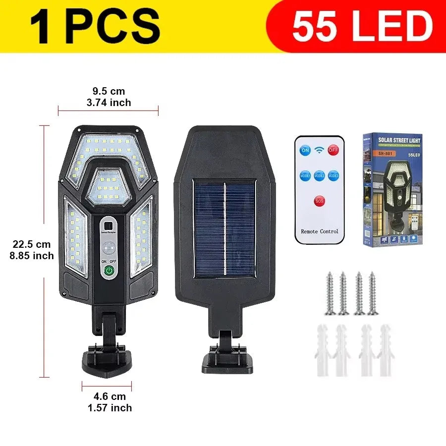 Newest Solar LED Lights 9900LM Outdoor Solar Lamp Of Motion Sensor 4 Mode Waterproof IP65 Solar Garden Light Street Yard Lanter
