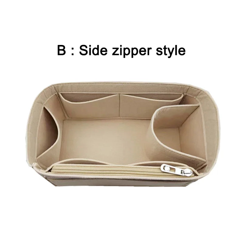 Purse Organizer Insert Handbags Liner Inner Pouch With Zipper Perfect for For Marc Jacobs The Tote Bag