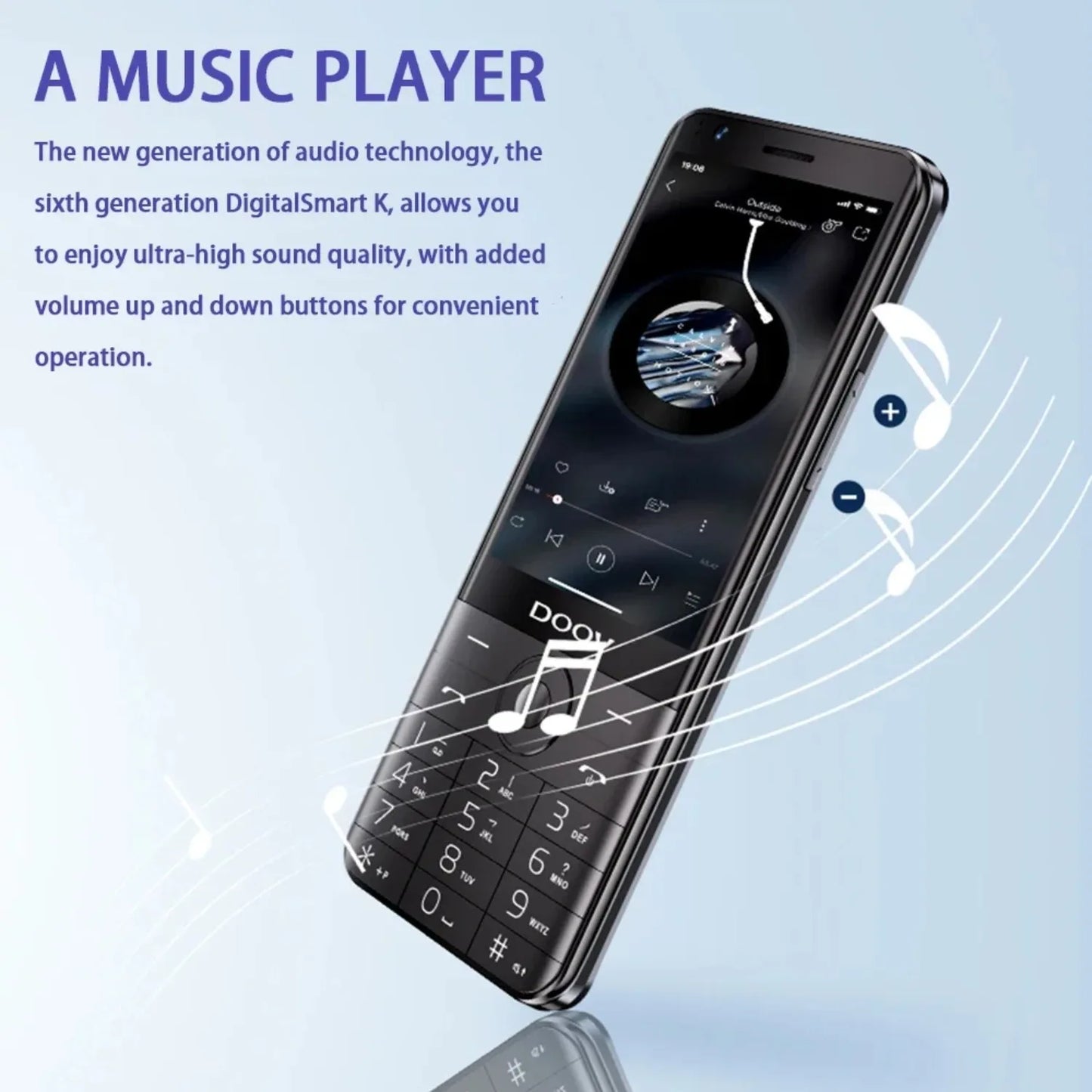 UNIWA DOOV R17 Pro 4G Mobile Phone Smart Touch Screen Whatsapp Android 13 Keypad Phones 3.54" 4GB 64GB 2300mAh Cellphone