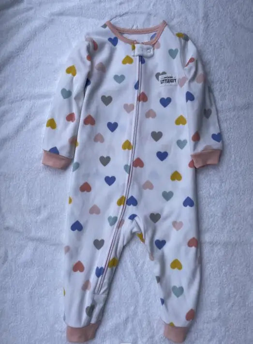 24M Toddler Baby Clothes Romper Children Fleece Outdoor Clothing Winter Warm Climbing Jumpsuit Zipper One-piece Coverall Pajamas