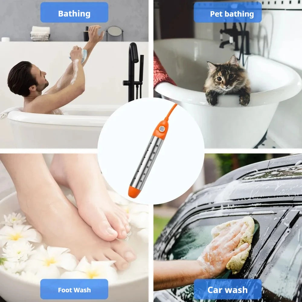 Pool Heater Water Heating Boiler Swimming Solar Bath Tub Immersion Portable Hot Fast Automatic Power Off Intelligent 1500W/2500W