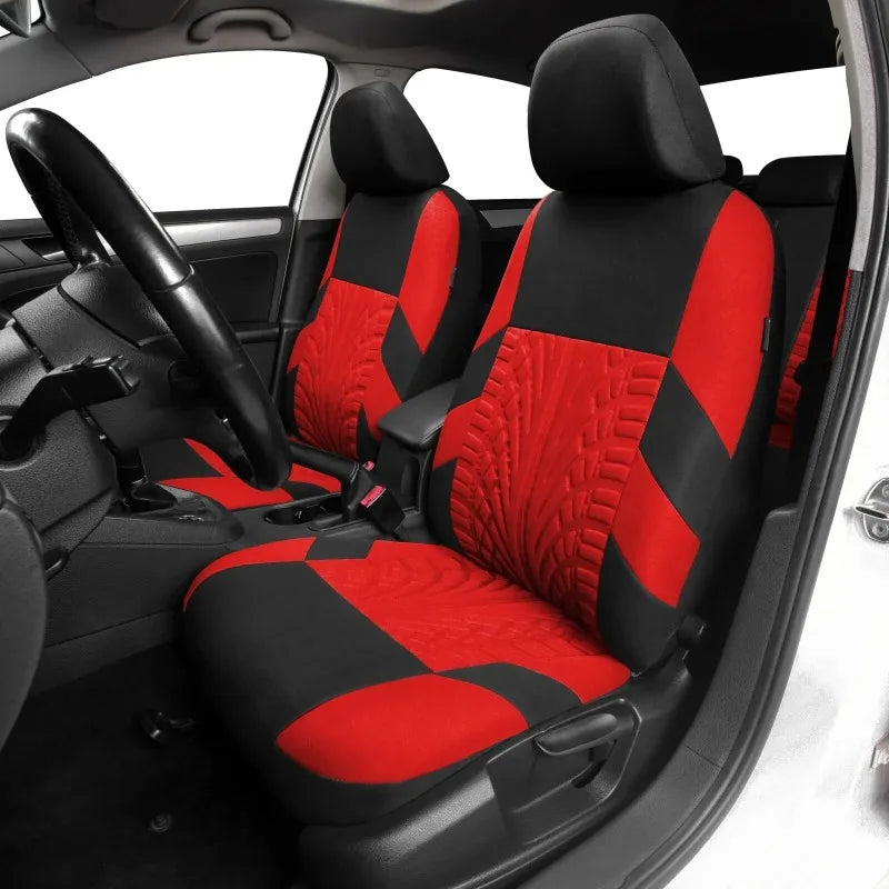 Car Seat Covers Full Set Front Split Rear Bench For Car Universal Cloth SUV Sedan Van Automotive Interior Covers Car Seat Cover