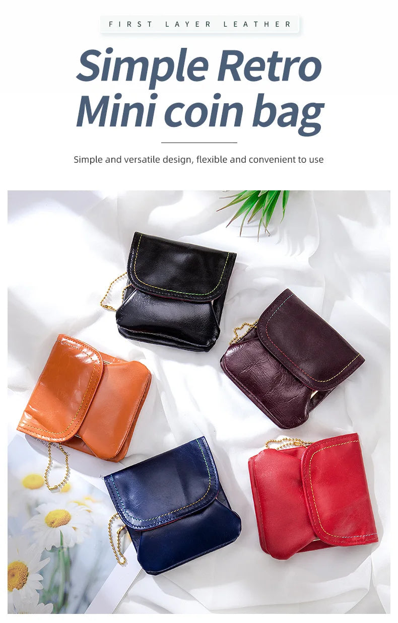 New Cowhide Wallets for Women Female Genuine Leather Purses Fashion Large Capacity Cute Wallet Money Bag Small Coin Card Holders
