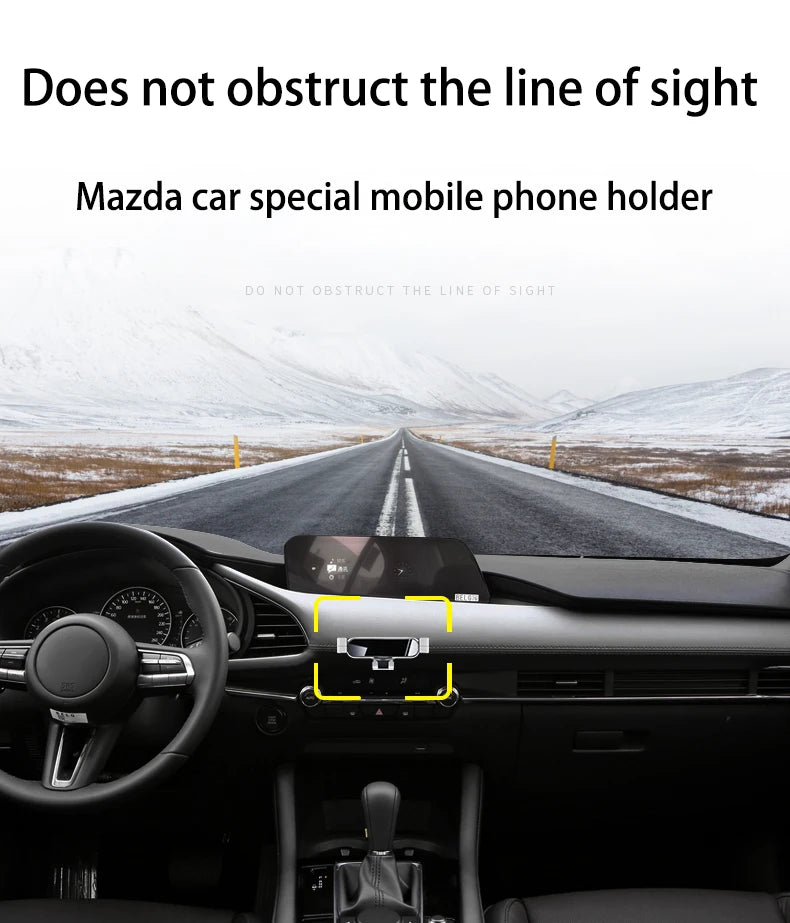 Car Phone Holder For Mazda 6 2004-2015 GPS Special Gravity Navigation Mobile Bracket 360 Degree Rotating Bracket Accessories