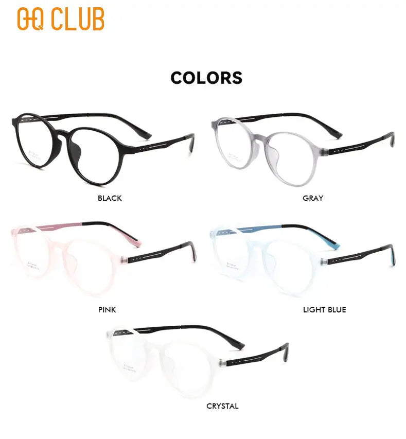O-Q CLUB Ultra-light Reading Glasses Woman Optical Classic Round TR90 Titanium Legs Lunette Pour Femme Original Women Sunglasses