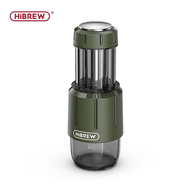 HiBREW 2 in 1 Portable Coffee Machine Hot/Cold Water Manual Espresso Maker For Capsule & Ground Hand Press Brewer H4D