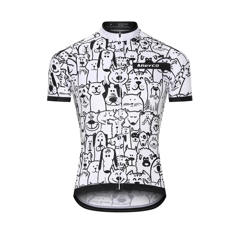 Men's Short-Sleeved Cycling Jersey Suit, Breathable Quick-Drying Clothes, Mountain Bike Set, Sports Equipment, Sweat Wicking