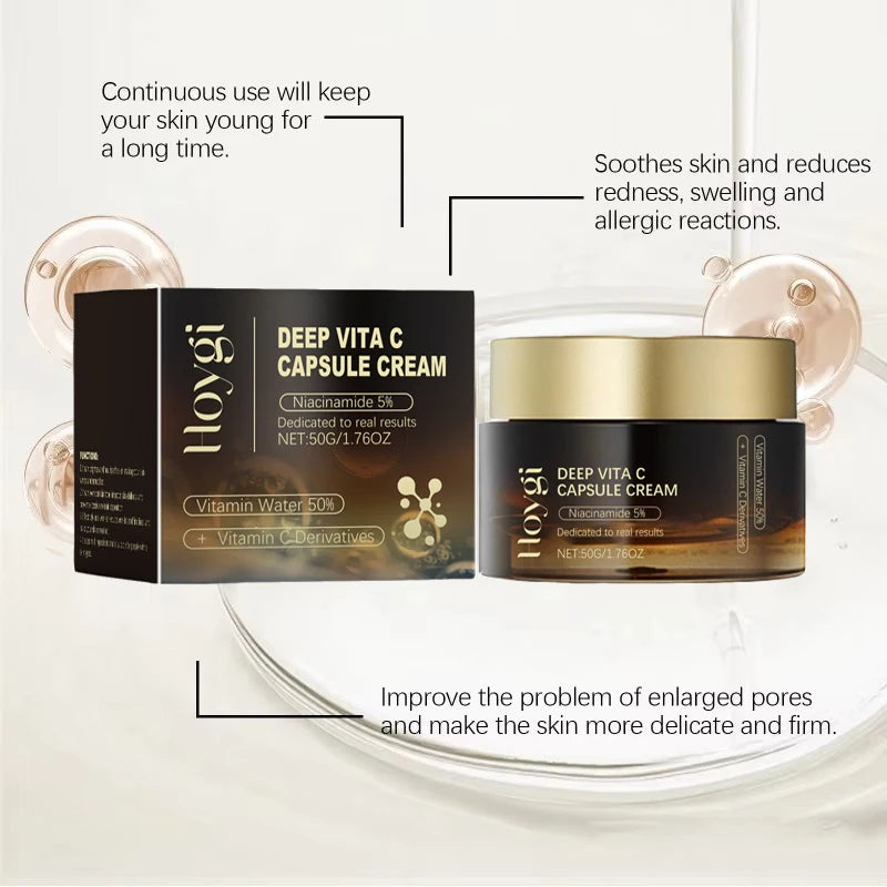 Deep Vita C Capsule Cream Collagen Face Moisturizer Anti Aging Gel Firming Repairing Fade lines Hydrating Skin Care Products