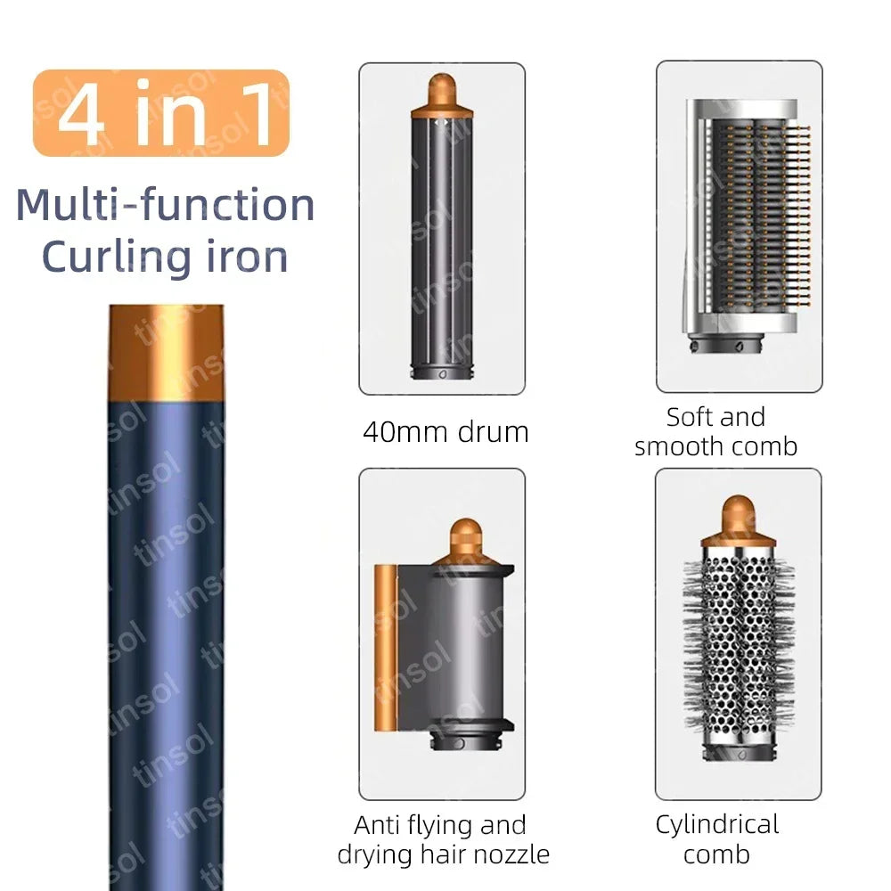6-in-1 hair dryer set multi-function curling iron hair straightener hot air comb styling set for home salon-like effect