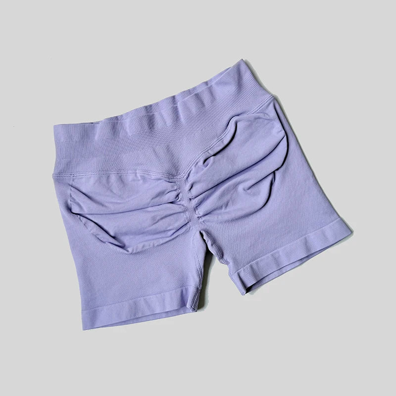 Women Casual Sports Shorts Summer Thin High Waist Shorts 4.5" Low Ribbed Band Running Breathable Short Pants