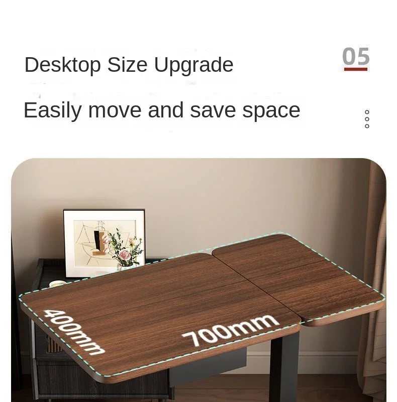Folding bedside table pneumatic lift table mobile study table computer table office desk lazy dining table