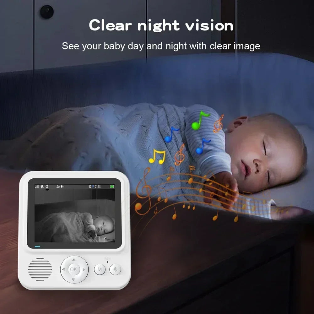 Cdycam Wireless Baby Monitor 2.8 Inch Surveillance Smart Baby Camera Security Protection Two Way Audio Night Vision Babysitte