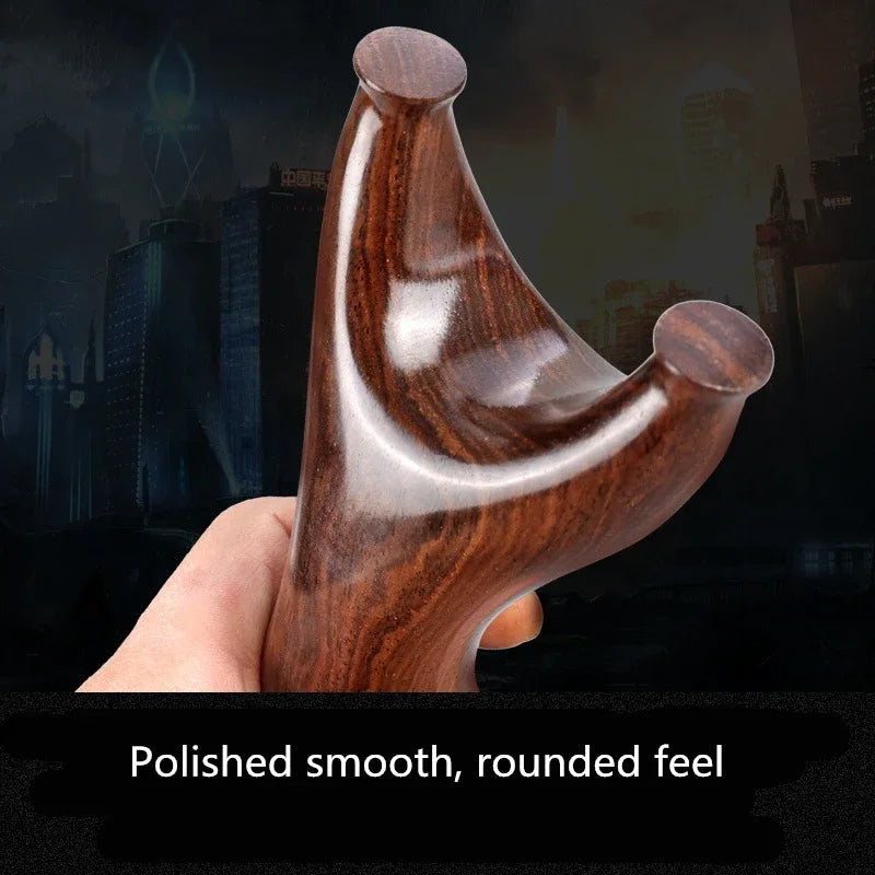 Slingshot Ebony Slingshot Solid Wood Flat Rubber Band Slingshot Wide Rubber Hand Recurve Outdoor Hunting Launch Slingshot