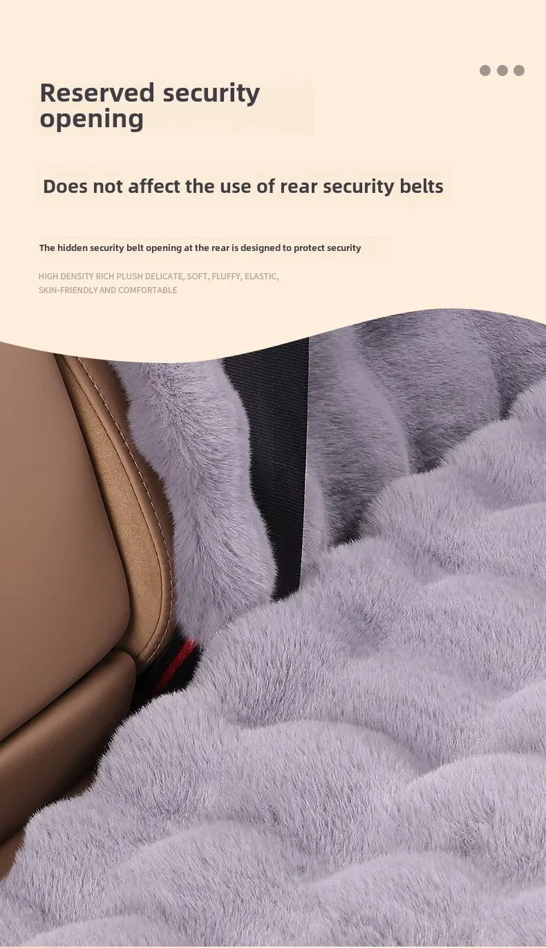 Universal Winter Car Seat Cushion Imitation Rabbit Fur Car Seat Cover Thick Plush Soft and Warm  Plush Car Seat Cushion