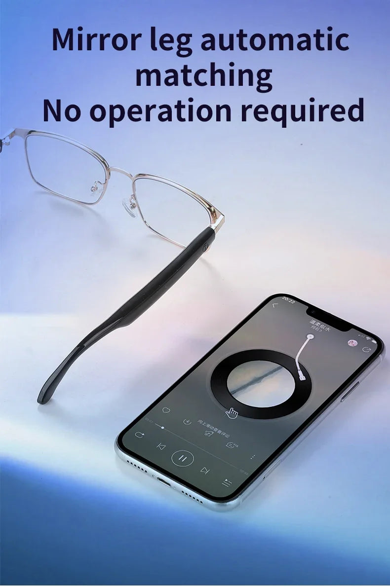 CLLOIO Wireless Bluetooth Smart  Glasses Men Myopia Prescription Photochromic Sunglasses Women Anti Blue Ray Reading Glasses