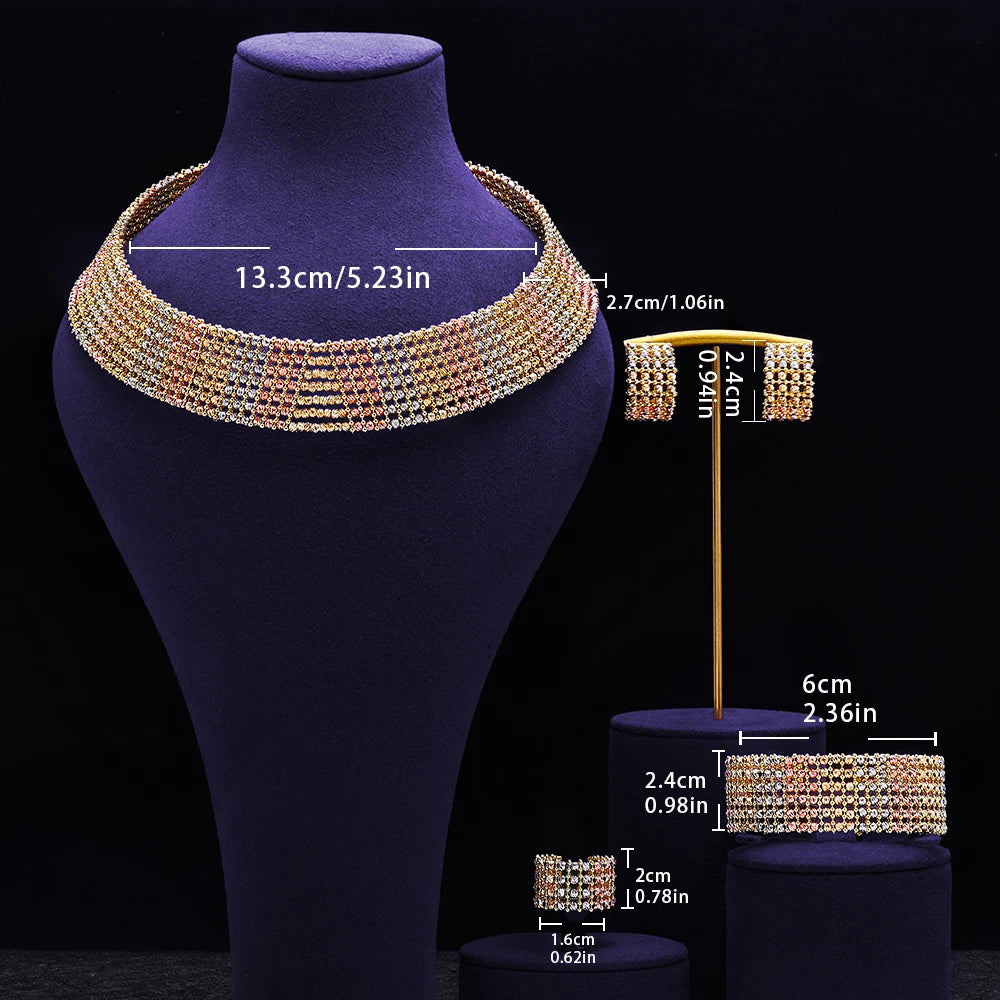 Luxury Cuff Bangles and Ring Set Gold Color Beads Arabic Dubai Wedding Bridal Jewelry Set Women Party 2 pcs Hand Jewelry