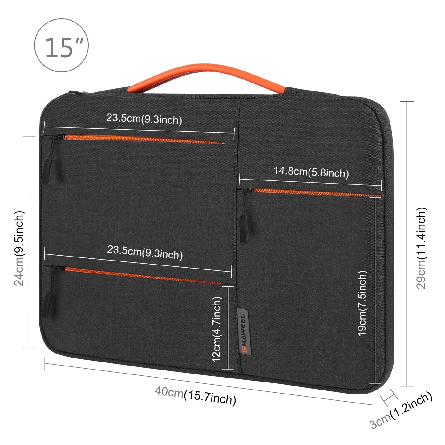 HAWEEL 13.0-15.0 inch Sleeve Case Zipper Briefcase Laptop Handbag For Macbook/ Samsung/ Lenovo Thinkpad and Other Laptop Bag