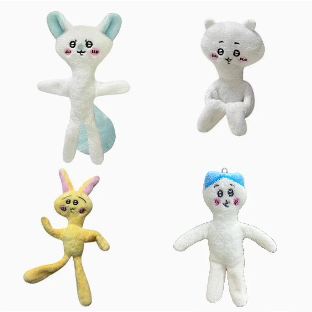 12cm Chiikawas Funny Doll Full Body Movable Swing Design Anime Cute Cartoon Plush Key Accessory Bag Decoration Toy Holiday Gift
