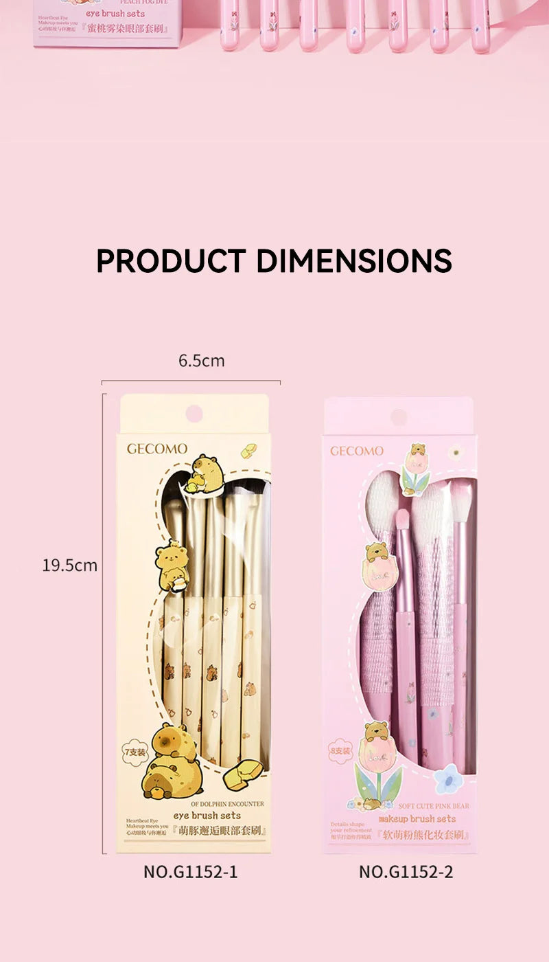 GECOMO Eye makeup brush set, Detail brush, Shading brush,Nose Shadow Eye Makeup set,a complete set of makeup tools for beginners